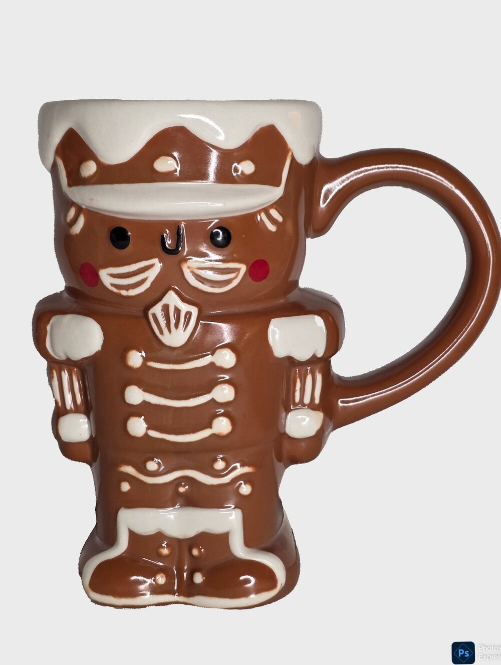 Gingerbread Man Nutcracker Coffee Cup  Drink Mug Wondershop Stoneware 14.5 Oz
